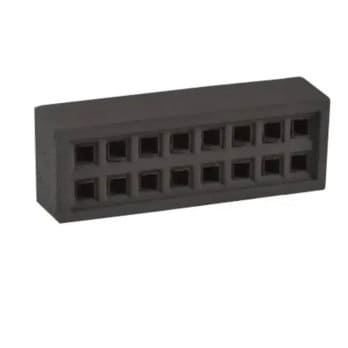 Black Square Holed Clay Air Brick 215 x 65mm