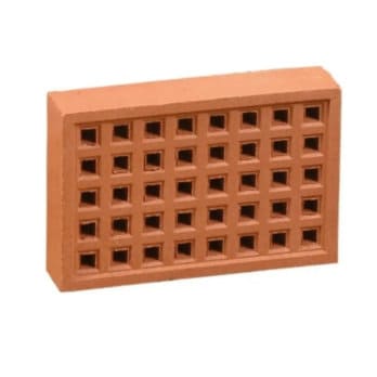 Red Square Holed Clay Air Brick 215 x 140mm