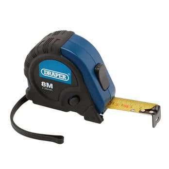 Draper Blue Tape Measure 8m/26ft x 25mm